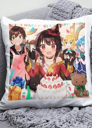 Плюшева подушка аніме коносуба konosuba цей чудовий світ! принт 2