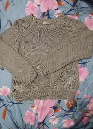 Светр сірий, блискучий, б/у дитячий