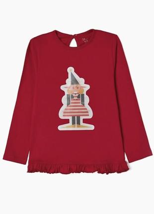 Бавовняний лонгслів для дівчинки