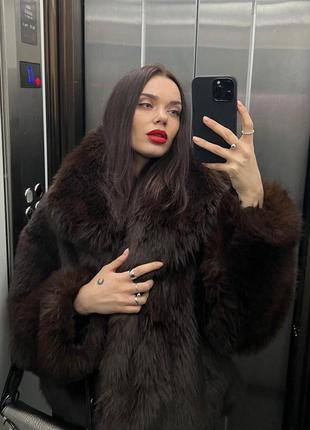 Шуба коричнева