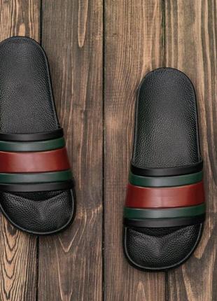 Шлепки gucci black шлепки сланці тапочки дольче гучі