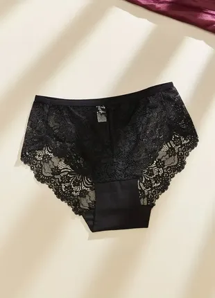 Труси  чорні з мереживом l-xl