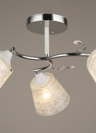 Декоративная люстра sirius b c1423/3 ch+wt на 3 плафона