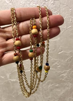 Винтажная цепочка, цепь, винтажное колье. винтаж.