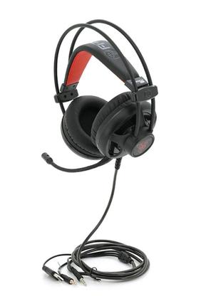 Ігрові навушники з мікрофоном fantech hg13, black, usb-підсвітка, color box (226*205*114) 0,48кг