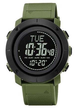 Годинник наручний чоловічий skmei 2095ag, годинник тактичний протиударний, армійський годинник. колір: зелений