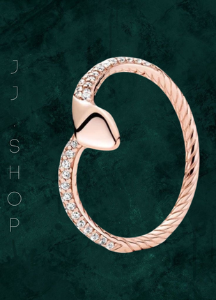 Серебряная кольца pandora rose sparkling snake 189092c01