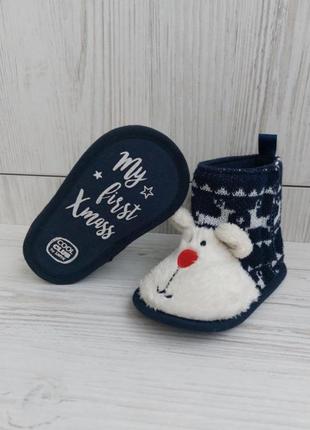 Брендовые рождественские новогодние пинетки