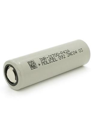 Аккумулятор 21700 li-ion molicel inr-21700-p42a(b) 4200mah, 45a, 4.2/3.6/2.5v, gray