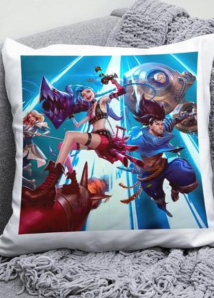 Декоративна подушка плюшевий подарунок з принтом league of legends