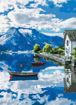 Преміум картина за номерами brushme 40x50см "провінція норвегії" pbs32309