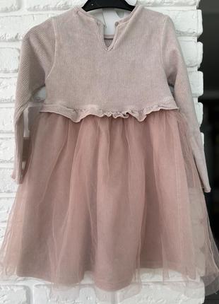 Платье для принцессы,бренду zara в идеальном состоянии очень красивое, в кроватке скину фото на ребенке5 фото