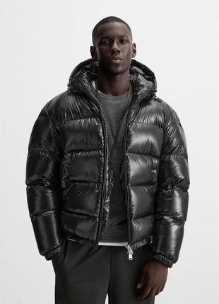 Натуральная пуховая куртка пуховик пуфер zara