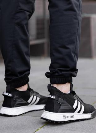 Чоловічі кросівки adidas different black white7 фото