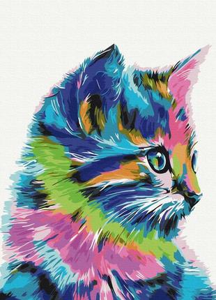 Преміум картина за номерами brushme 40x50см "котик у фарбі" pbs28359