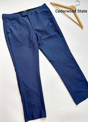 Чоловічі сині класичні брюки від  бренду  cedar wood state1 фото
