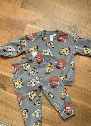 Костюм теплый на флисе h&amp;m 86 оверсайз
