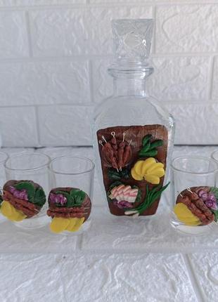 Набор. графин и рюмки.