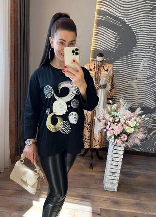Кофточка 27087, р.l,xl,2xl, трикотаж, чорний