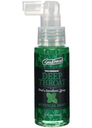 Спрей для минета doc johnson goodhead deepthroat spray – mystical mint 59 мл для глубокого минета