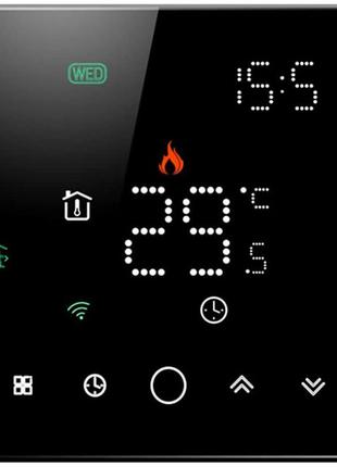 Программируемый термостат tuya wi-fi, черный