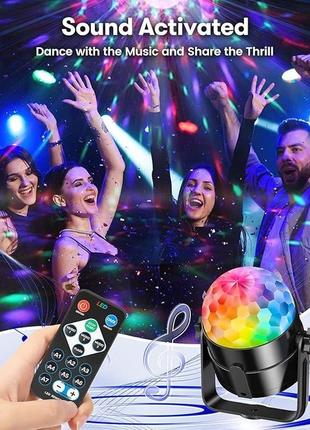 Диско-светильники, вращающийся на 360° диско-шар riyo со звуковым управлением и...