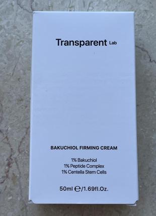 Антивіковий крем з бакучіолом transparent-lab bakuchiol firming cream 50 мл