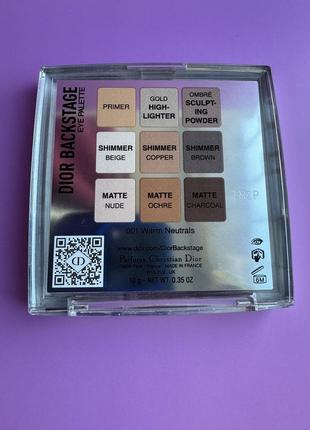 Dior backstage eyeshadow palette 001 warm neutrals  б\у5 фото