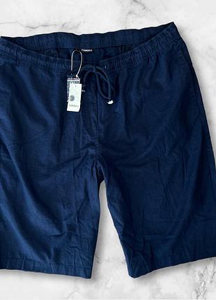 Чоловічі льняні шорти-бермуди