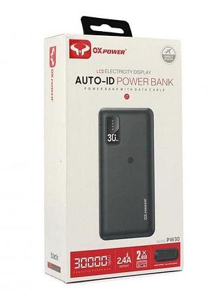Павер банк 2.4а power bank power 30000 mah ox pw30 ост черный
