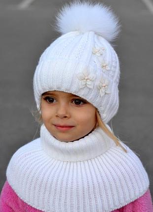 Шарф-горлечко (манишка) для дівчаток і хлопчиків від 2 років. арктіка