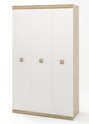 Шкаф 3-х дверный эверест соната-1200 дуб сонома/белый (dtm-2293)