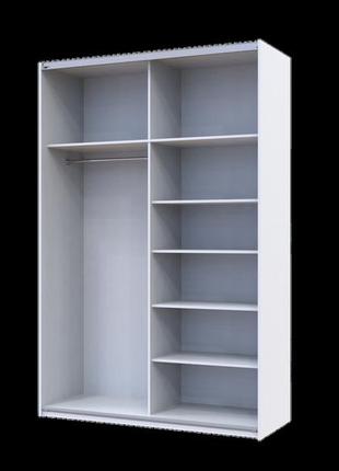 Шкаф-купе двухдверный doros g-caiser 160х60х240 см белый/дуб крафт серый/зеркало (drs-011009)