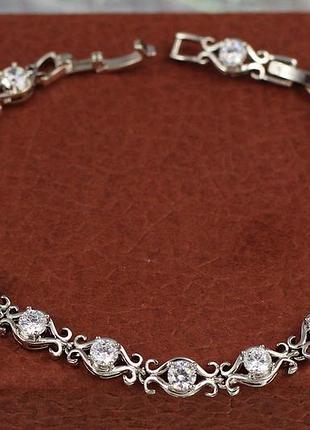 Браслет xuping jewelry сладкая конфетка 21.5 см 6 мм серебристый