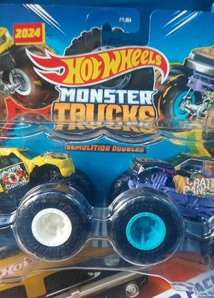 Hot wheels monster trucks 1:64 totaled vs crate danger hwn57 хот-вілс монстер трак тотальний і створи небезпек