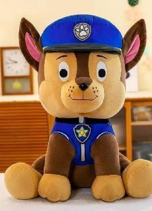 Мягкая игрушка обнимашка 35 см гонщинк чейз, плюшевая игрушка подушка мультфильм щенячий патруль