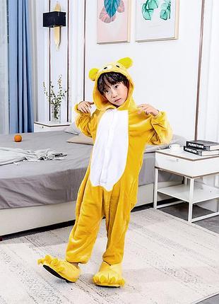 Кигуруми мишка тедди детская костюма пижама рилаккума
