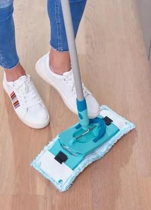 Набор для уборки leifheit "clean twist" плоская швабра 33 см + ведро 6 литров с...