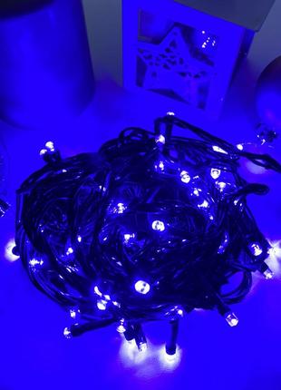 Світлодіодні гірлянди нитки 16 м сині 200 led на ялинку новорічні гірлянди для дому та вулиці (обмежено)