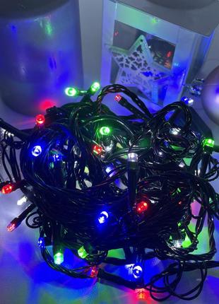 Новорічна гірлянда 16 м нитка 200 led мультицвіт гірлянди світлодіодні для дому та вулиці (обмежено)