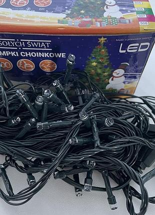 Новорічна гірлянда 16 м нитка 200 led мультицвіт гірлянди світлодіодні для дому та вулиці (обмежено)5 фото