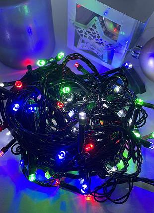 Світлодіодна гірлянда нитка 22 м на 300 led ламп мультикольорова гірлянди новорічні для дому та вулиці (обмежено)
