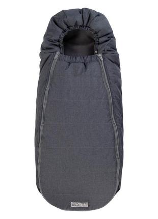 Конверт кокон зимний на флисе для коляски для новородженного baby xs серый