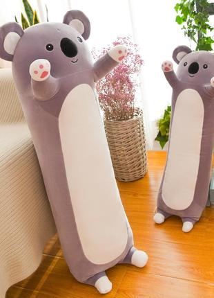 Мягкая плюшевая игрушка обнимашка 110 см подушка-батон коала