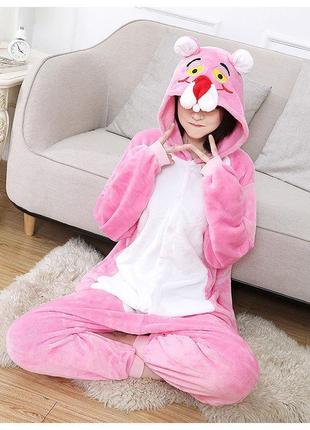 Костюм кигуруми розовая пантера для взрослых, подростков и детей