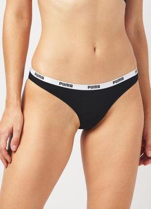 Набор трусиков-бикини puma women bikini 2p 90785103 2 шт black