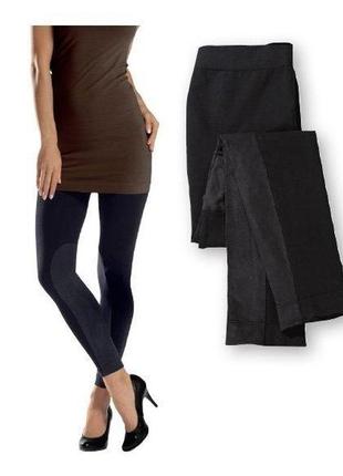 Лосины бесшовные с замшевыми вставками для женщины esmara lycra® 278747 l коричневый