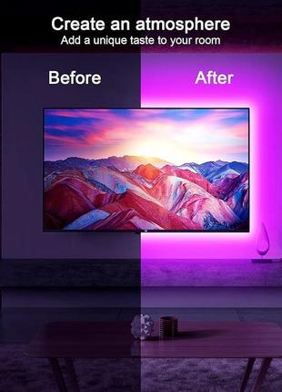 Светодиодная лента для телевизора gipoyent,светодиодная подсветка с bluetooth и...