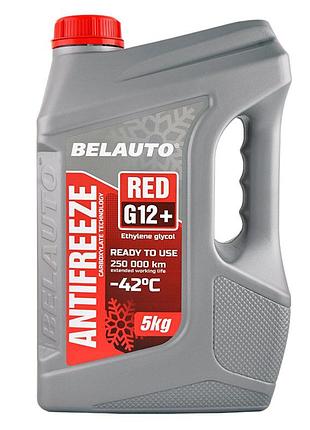 Антифриз belauto g12+ red 5кг для защиты двигателя от перегрева и коррозии ku-22