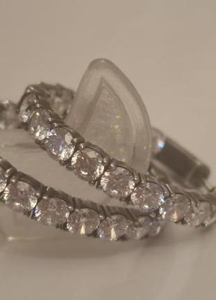 Красивые серьги кольца серебро 925 проба №1763